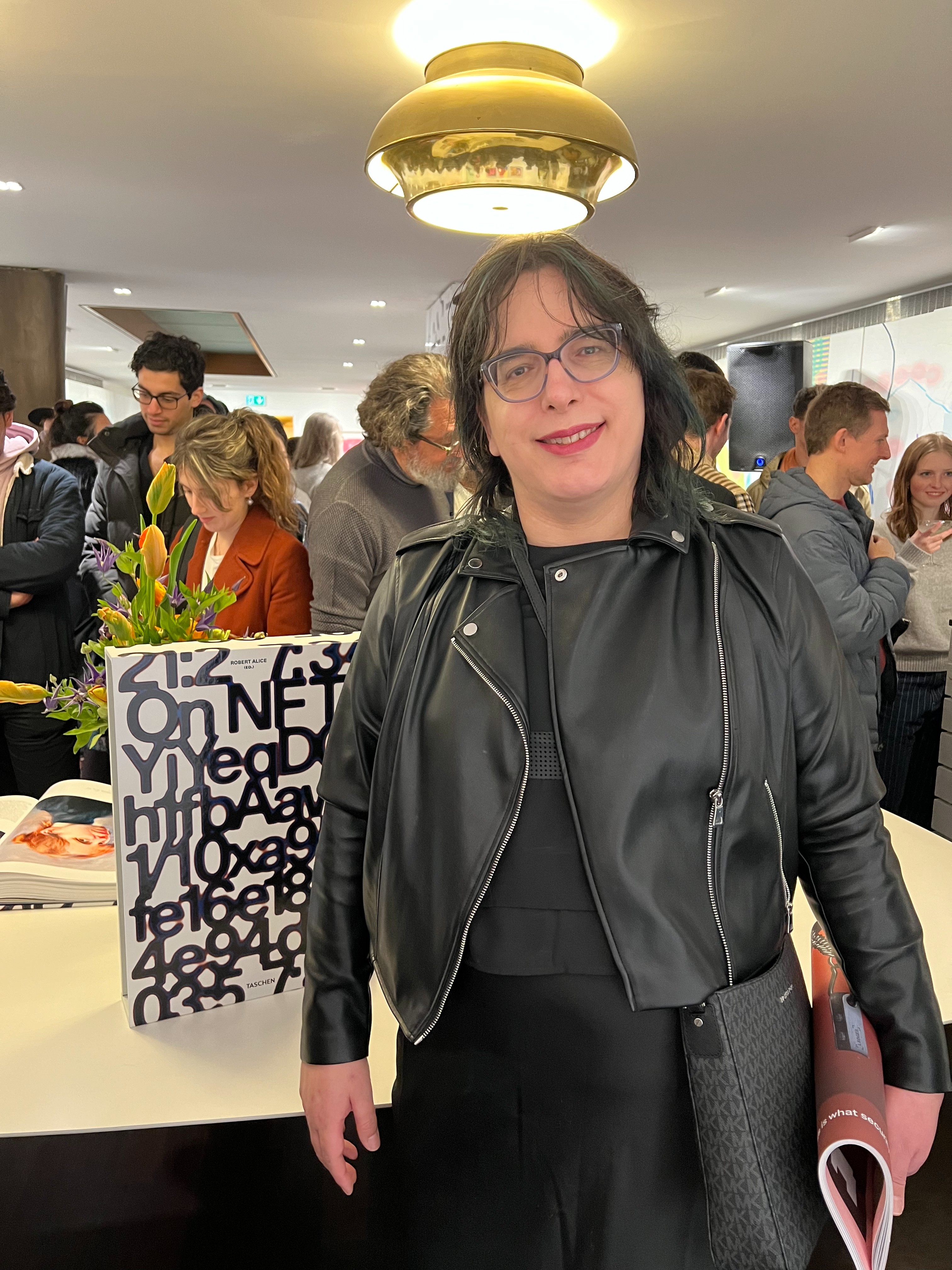 Me at the Taschen store in Paris with the &ldquo;On NFTs&rdquo; slipcases